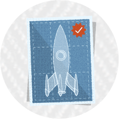 Illustration of stylised rocket - denoting future-proofing your business